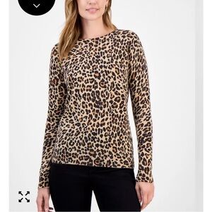 Leopard Print Cashmere Sweater